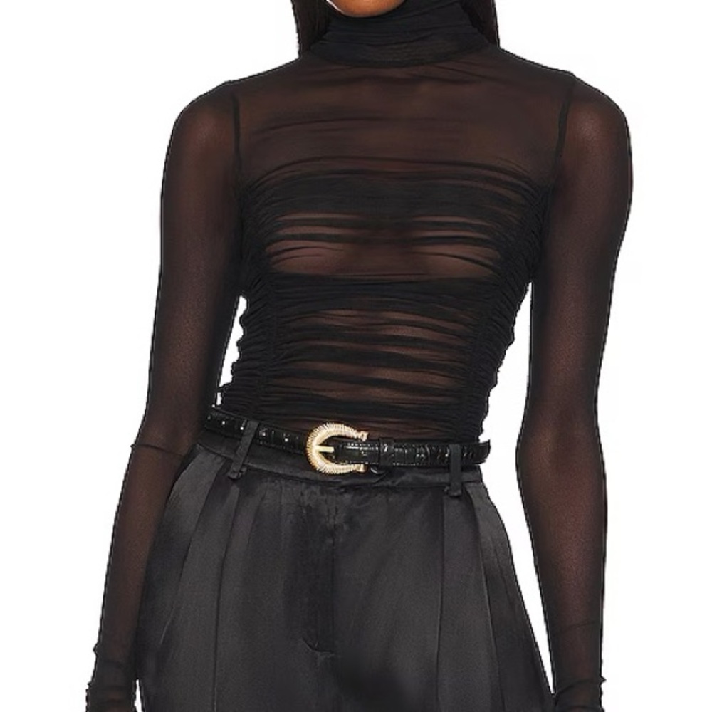 Free People XS sheer turtleneck top